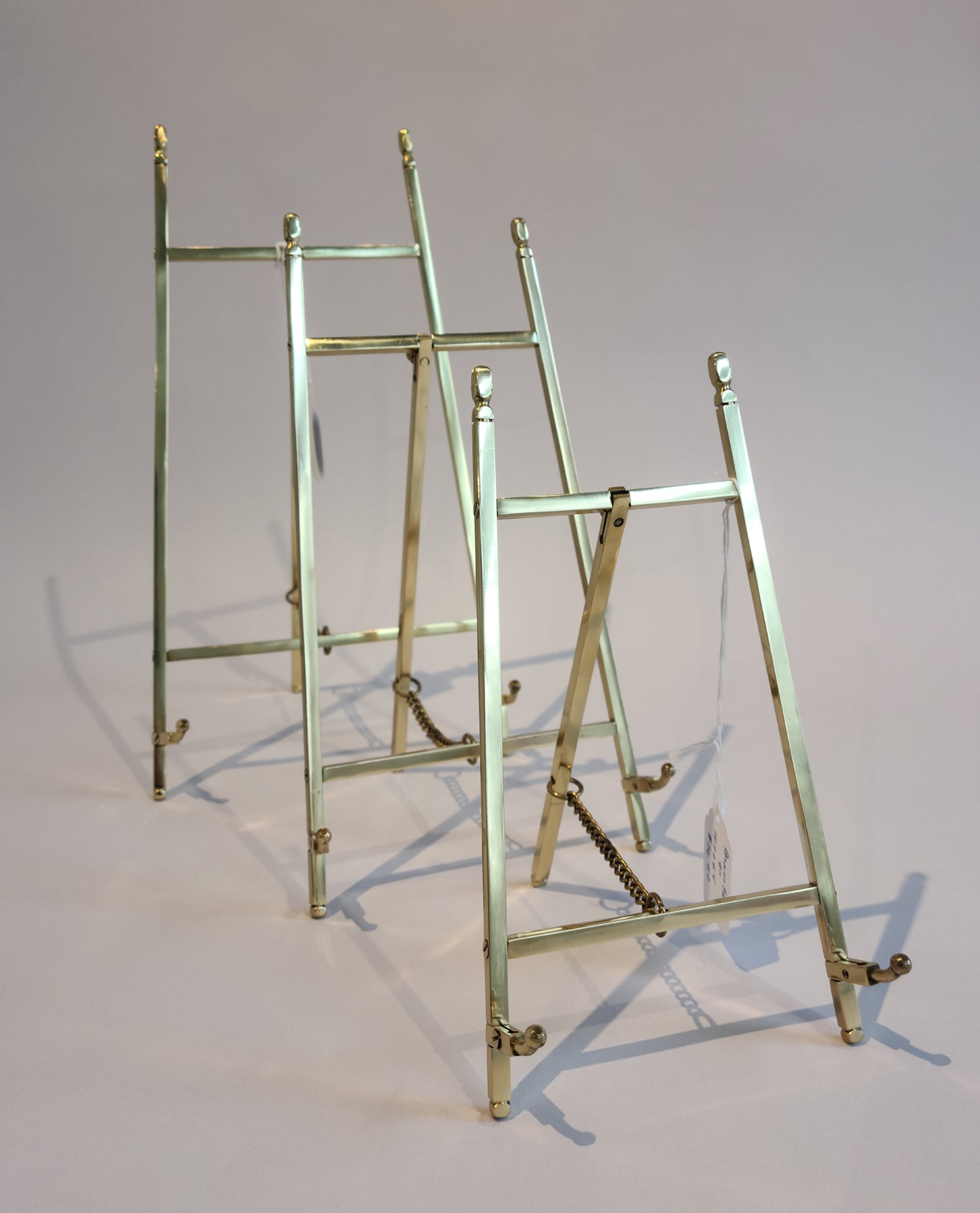 Pair Of Large 10-Inch Brass Metal Easels – Plate Holder Display Stand – Thorness